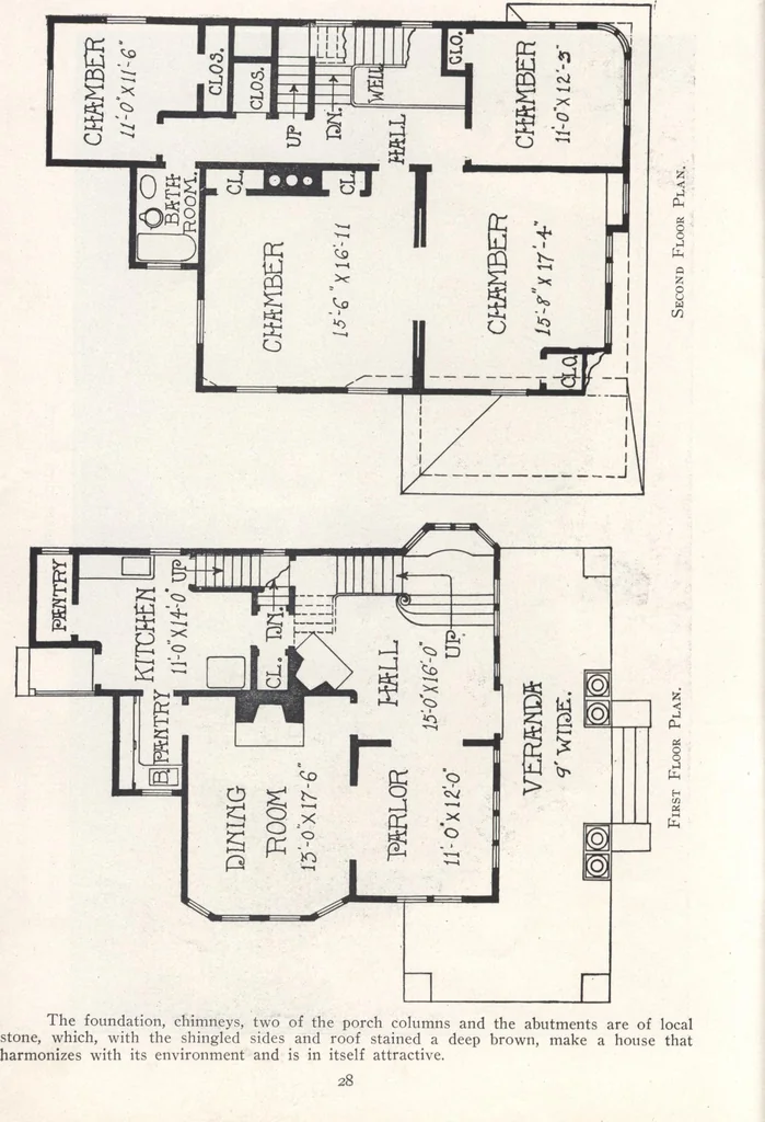 An illustration from Low-cost suburban homes, 3rd ed., 1908, leaf 27