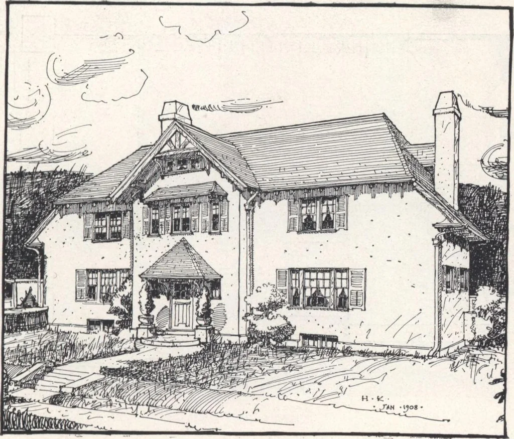 An illustration from Low-cost suburban homes, 3rd ed., 1908, leaf 28
