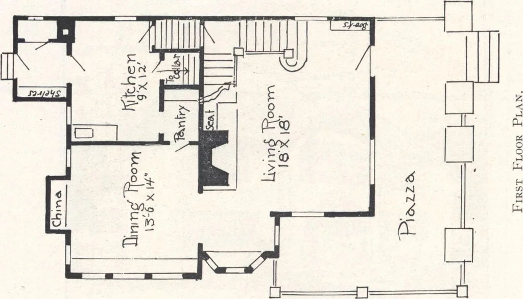An illustration from Low-cost suburban homes, 3rd ed., 1908, leaf 29