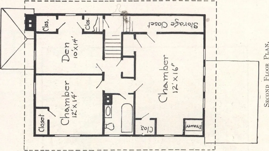 An illustration from Low-cost suburban homes, 3rd ed., 1908, leaf 29