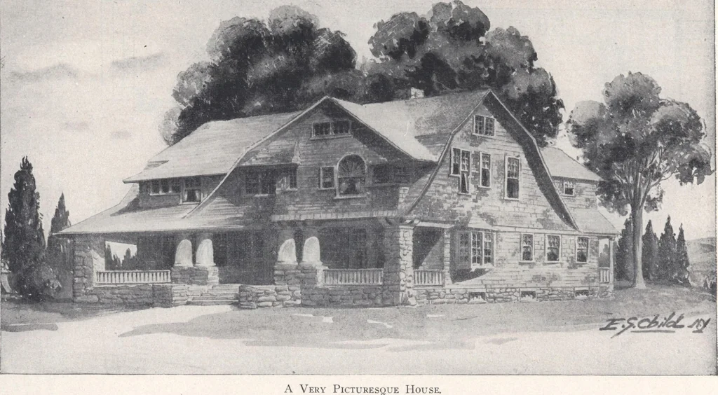 An illustration from Low-cost suburban homes, 3rd ed., 1908, leaf 38