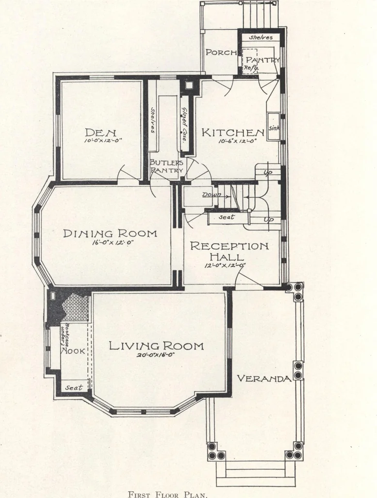 An illustration from Low-cost suburban homes, 3rd ed., 1908, leaf 39