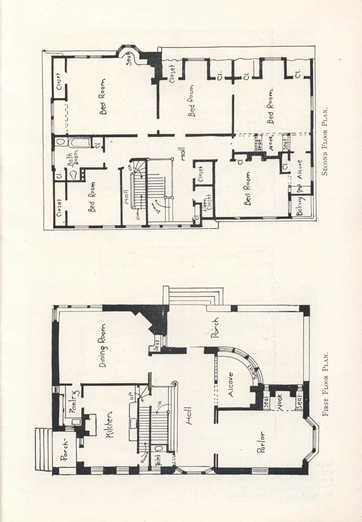 An illustration from Low-cost suburban homes, 3rd ed., 1908, leaf 50