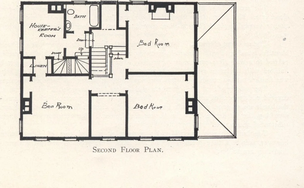 An illustration from Low-cost suburban homes, 3rd ed., 1908, leaf 60
