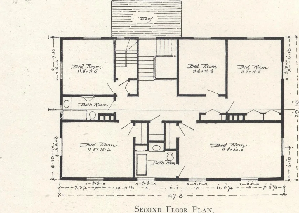 An illustration from Low-cost suburban homes, 3rd ed., 1908, leaf 9