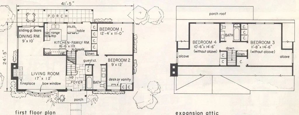 An illustration from Home designs for luxurious living, 15th ed., 1961, leaf 10