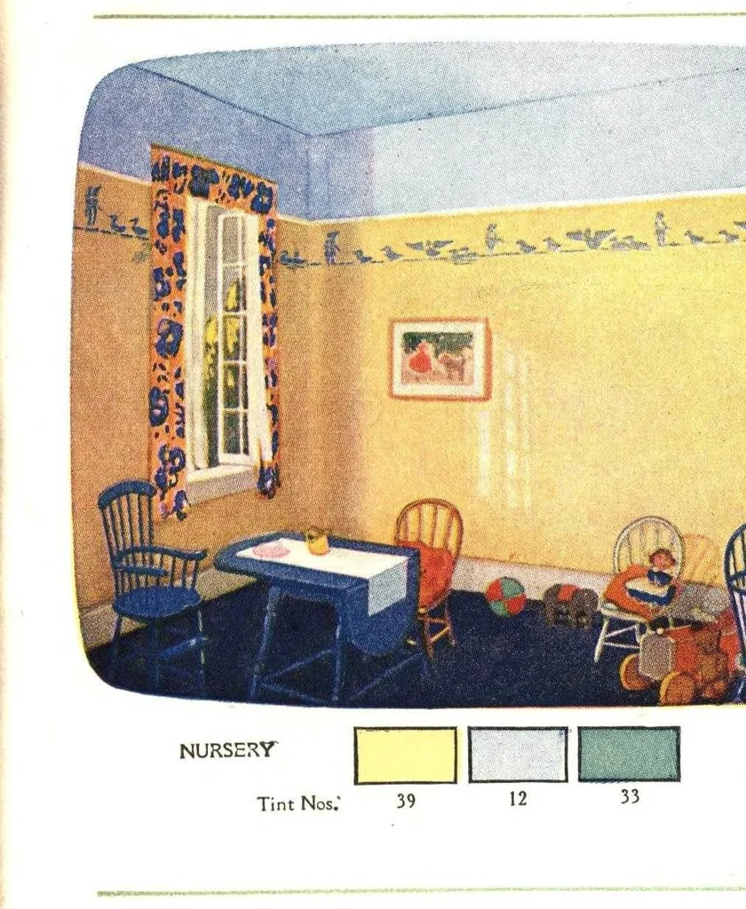 An illustration from Homes healthful and beautiful or the art of home decoration., 1930, leaf 12