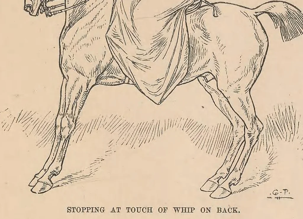 An illustration from Horsemanship for women, 1887, leaf 57