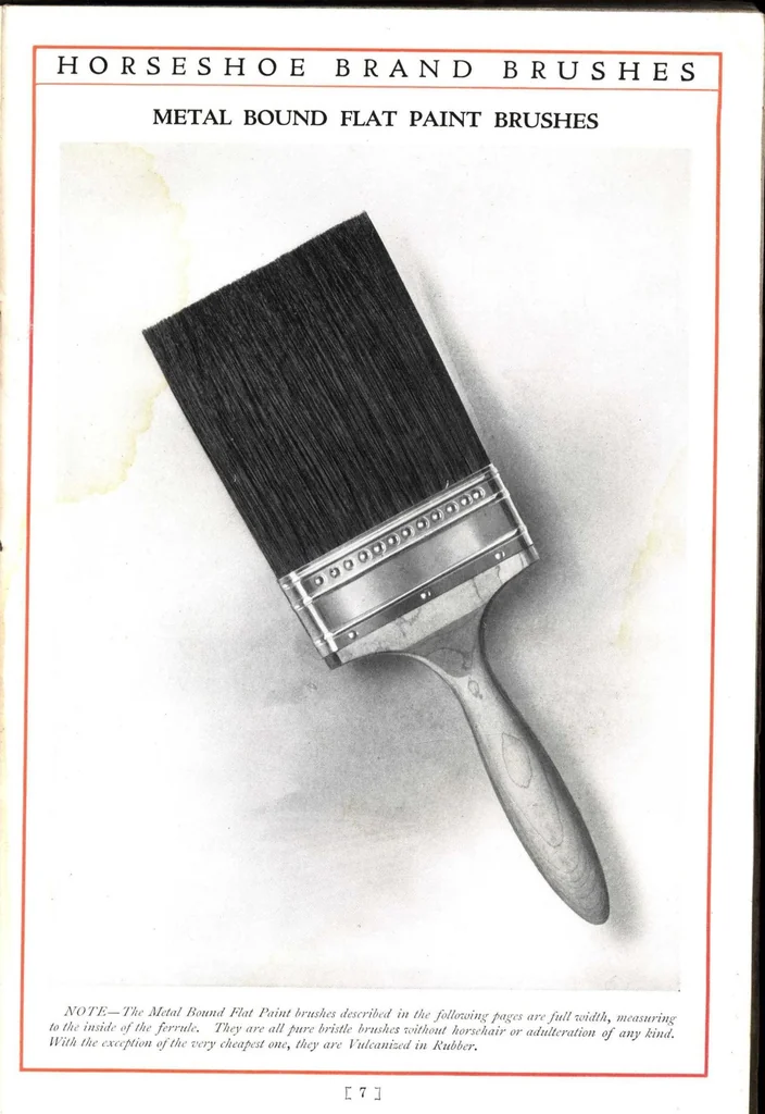An illustration from Horseshoe Brand Brushes, 1924, leaf 8