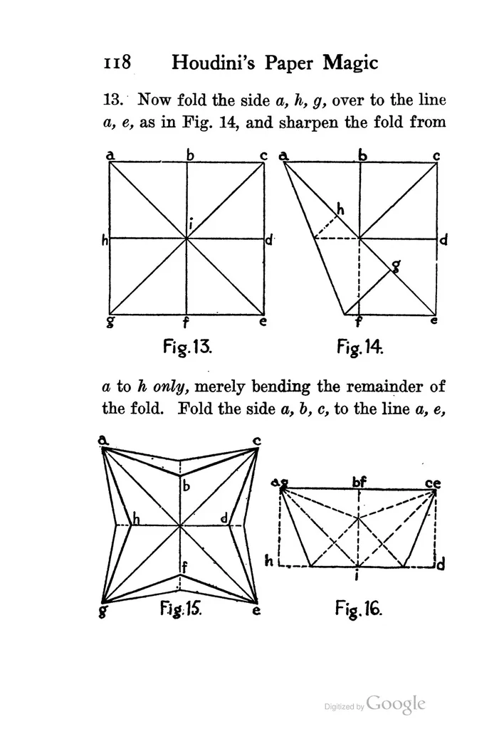 An illustration from Houdini's paper magic; the whole art of performing with paper, including paper tearing, paper folding and paper puzzles, 1922, leaf 131
