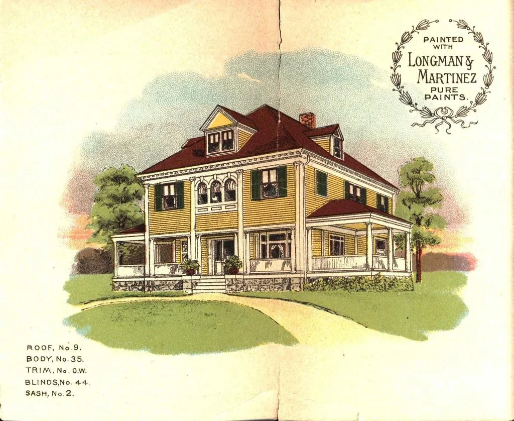 An illustration from House painting suggestions with Longman & Martinez pure paints., 1900, leaf 3