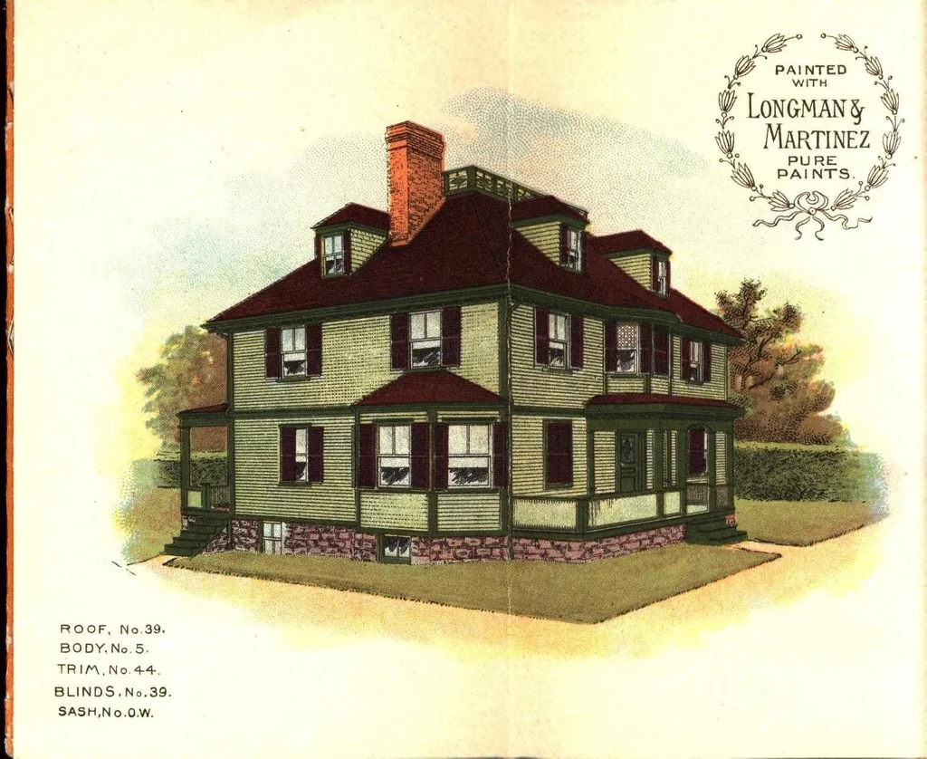 An illustration from House painting suggestions with Longman & Martinez pure paints., 1900, leaf 5