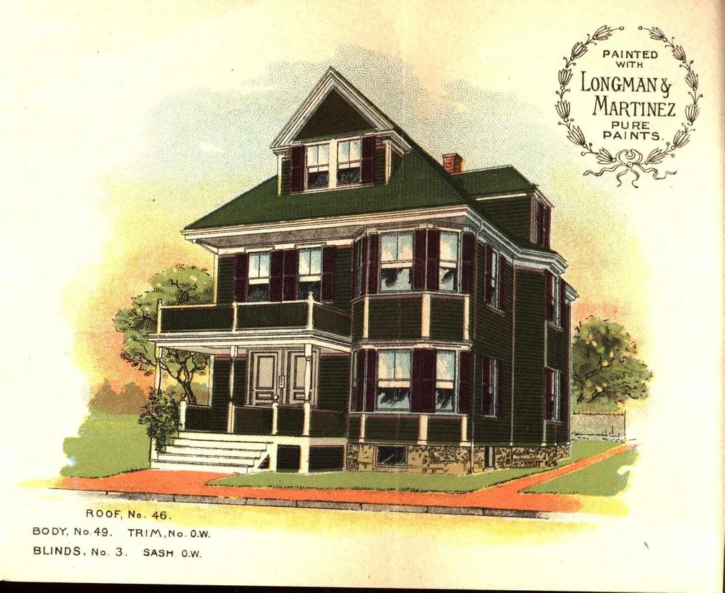 An illustration from House painting suggestions with Longman & Martinez pure paints., 1900, leaf 8