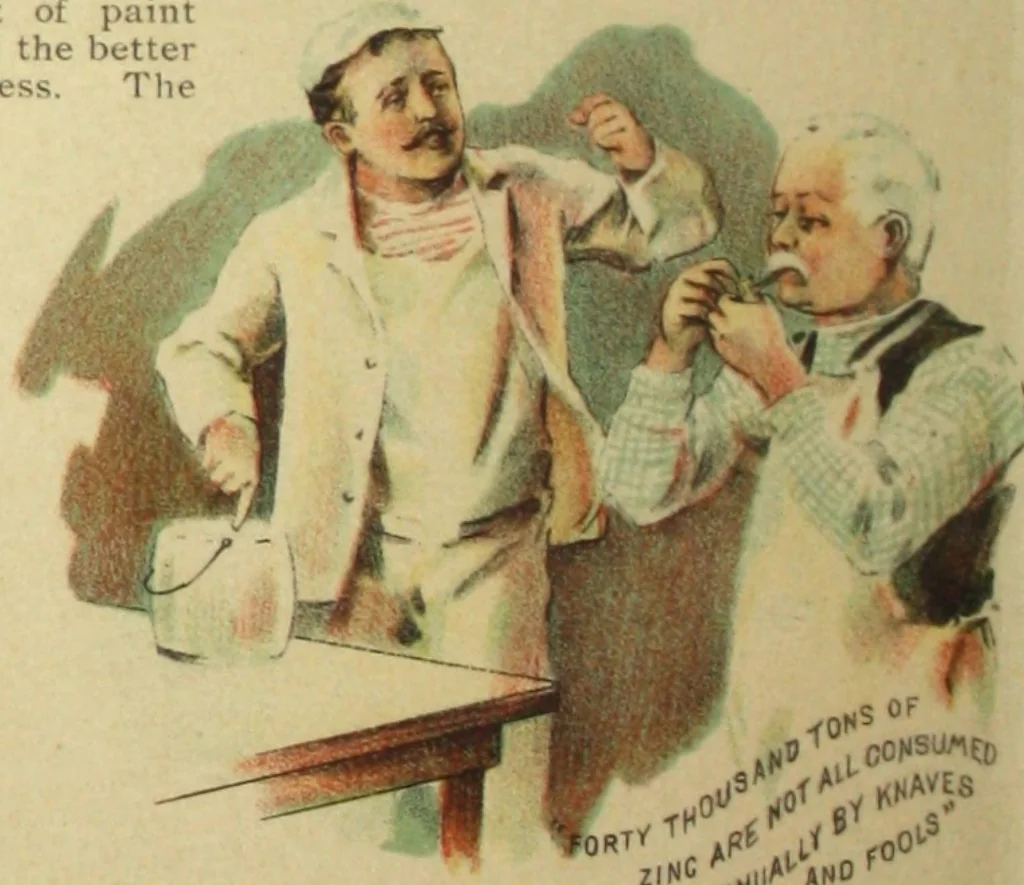 An illustration from House paints : a common sense talk about them., 1899, leaf 9