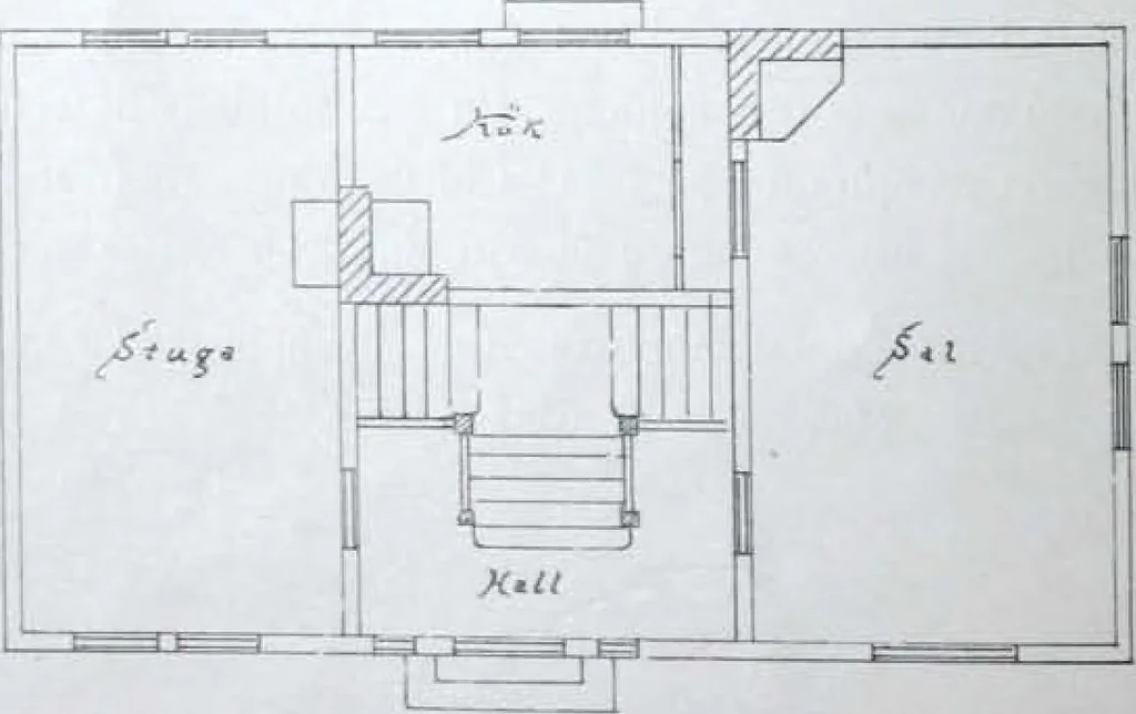 An illustration from How should I build comfortable: cheap and neatly? Villa buildings and private homes: Facade and plans to simpler villas along line costing in construction / af AT Stock Holm., 1907, leaf 39