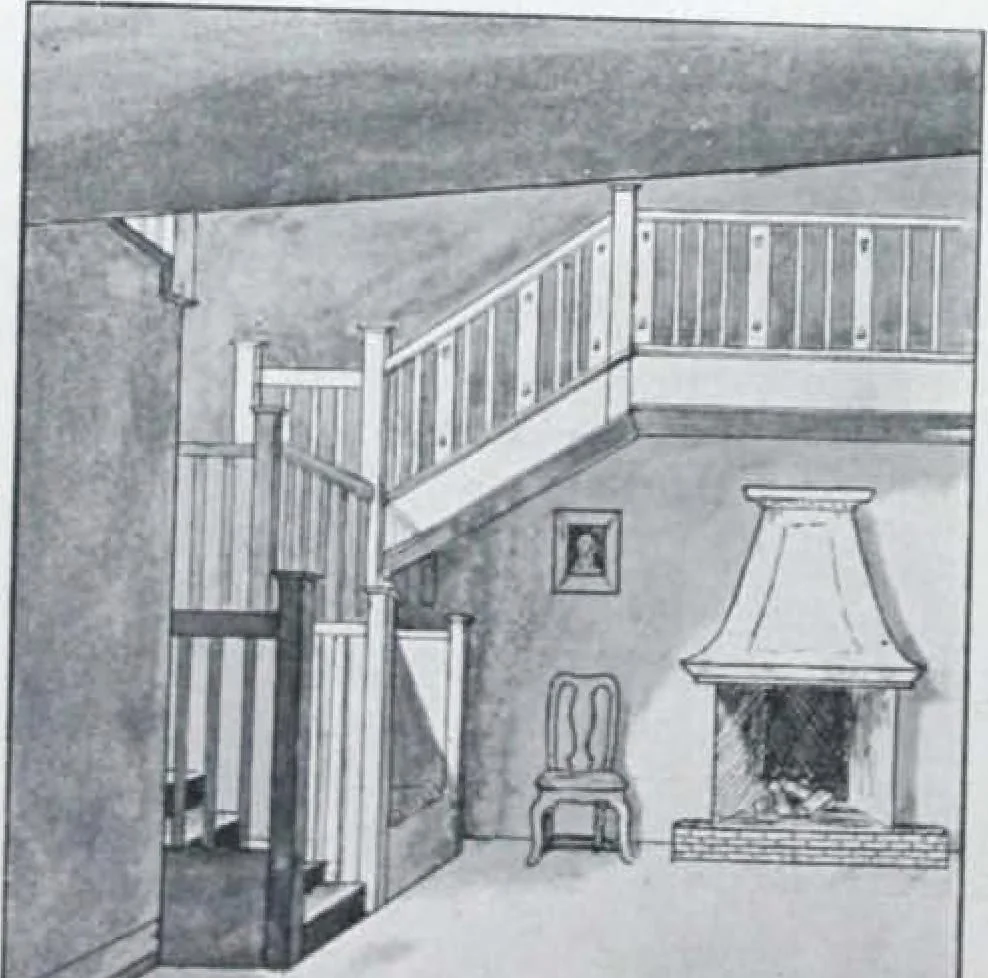 An illustration from How should I build comfortable: cheap and neatly? Villa buildings and private homes: Facade and plans to simpler villas along line costing in construction / af AT Stock Holm., 1907, leaf 61