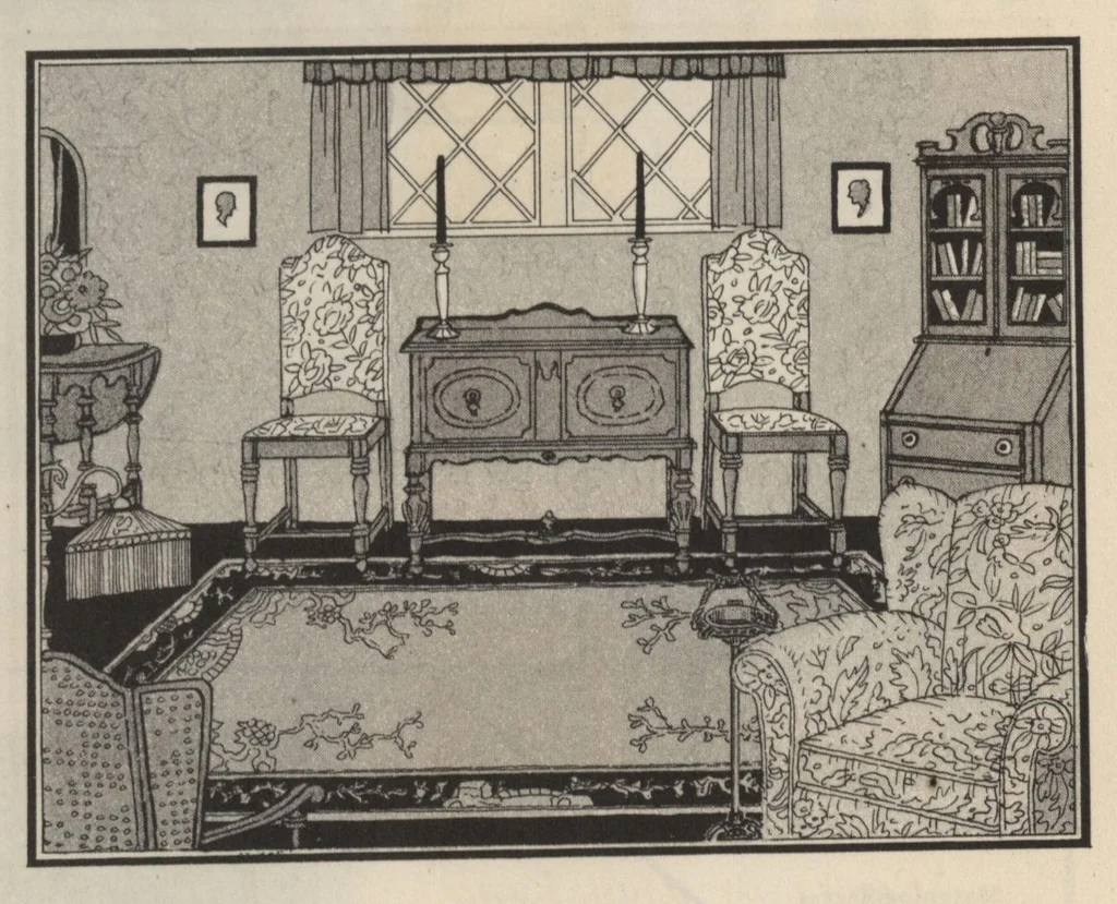 An illustration from How to choose colors and furnishings for your home., 1926, leaf 11