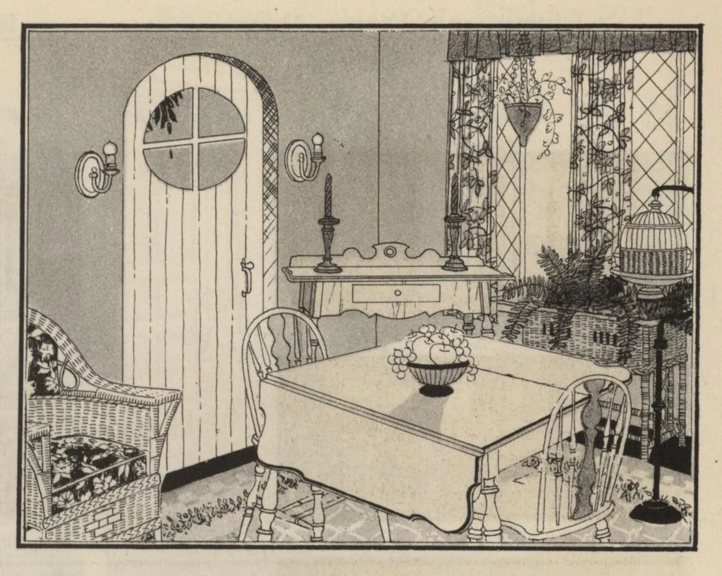 An illustration from How to choose colors and furnishings for your home., 1926, leaf 12