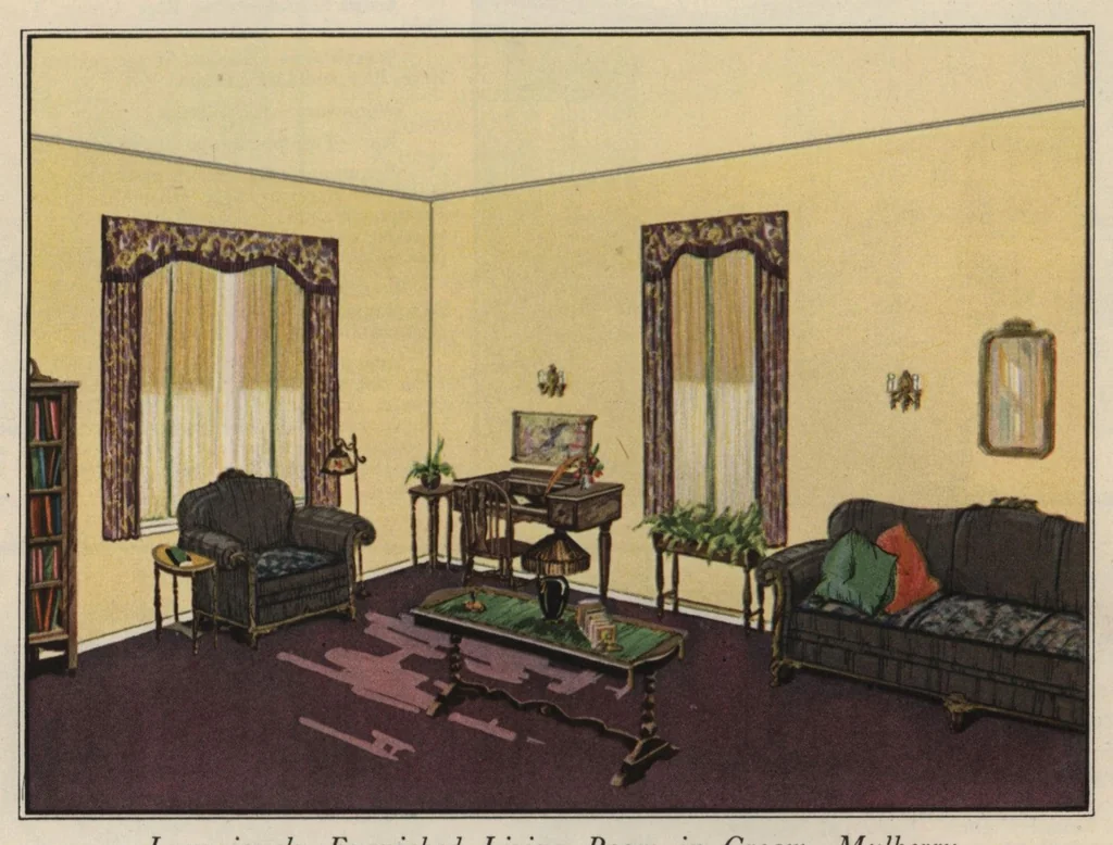 An illustration from How to choose colors and furnishings for your home., 1926, leaf 6