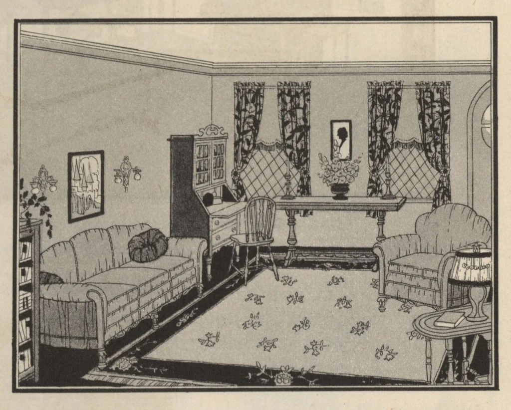 An illustration from How to choose colors and furnishings for your home., 1926, leaf 7