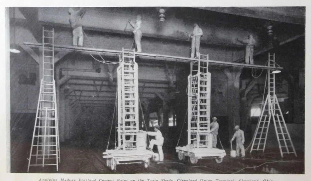 An illustration from How to paint concrete and masonry surfaces., 1930, leaf 9