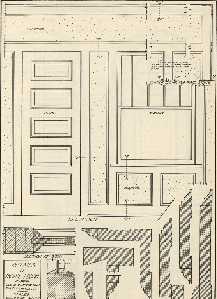 An illustration from How to read plans and take off bills of materials., 1917, leaf 124