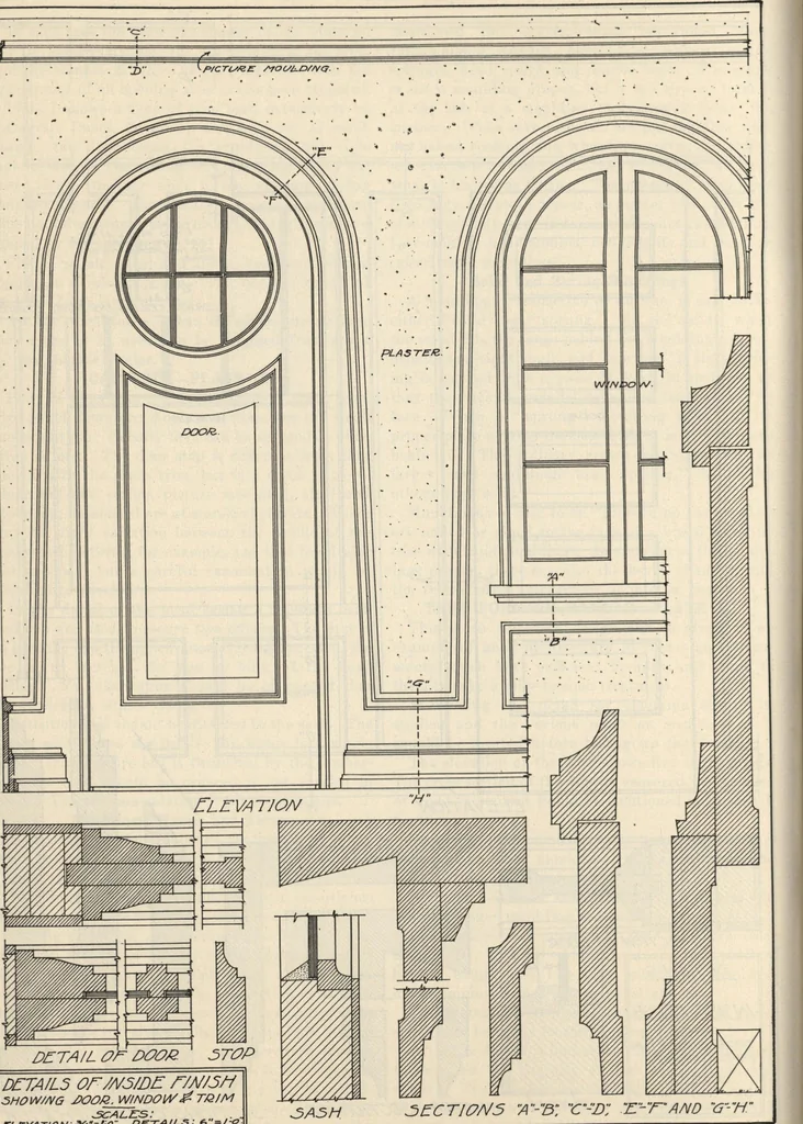 An illustration from How to read plans and take off bills of materials., 1917, leaf 125