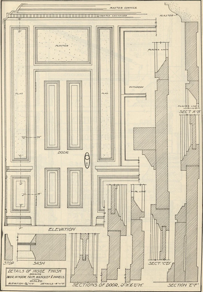 An illustration from How to read plans and take off bills of materials., 1917, leaf 130