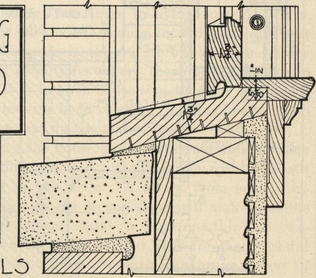 An illustration from How to read plans and take off bills of materials., 1917, leaf 134