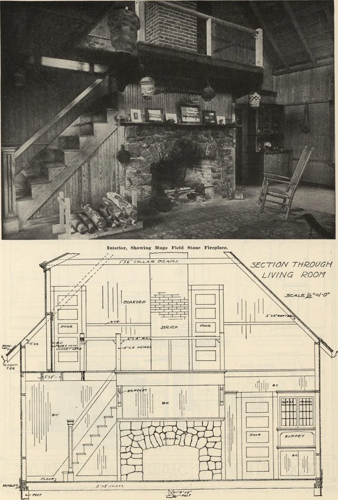 An illustration from How to read plans and take off bills of materials., 1917, leaf 148