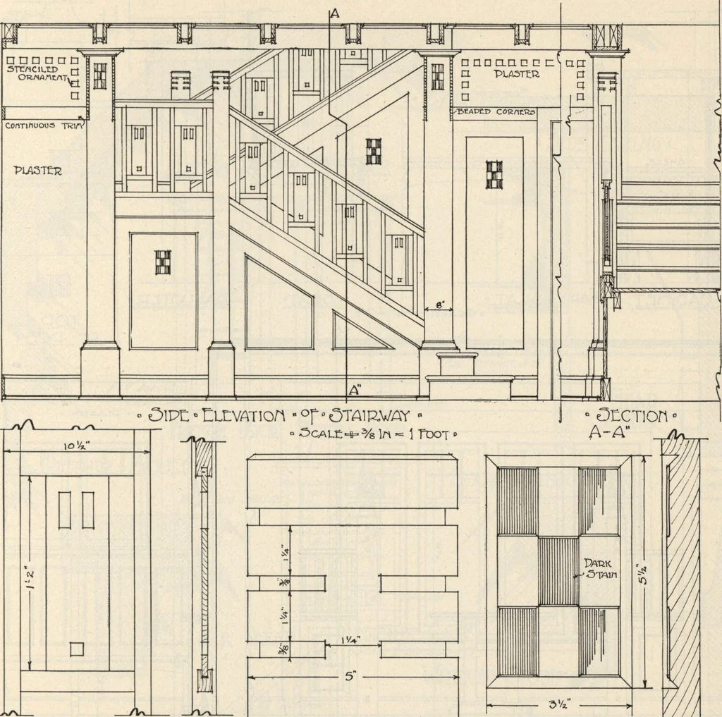 An illustration from How to read plans and take off bills of materials., 1917, leaf 156