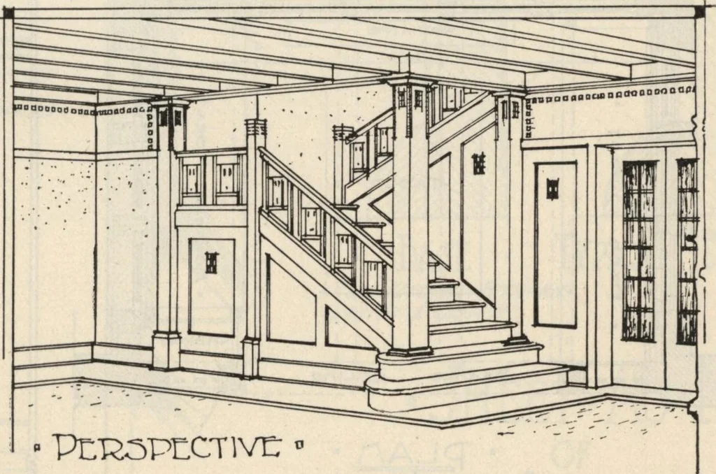 An illustration from How to read plans and take off bills of materials., 1917, leaf 156