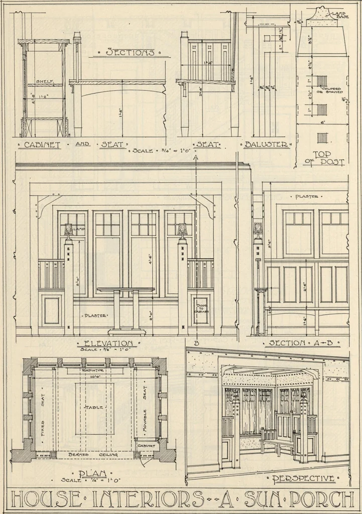 An illustration from How to read plans and take off bills of materials., 1917, leaf 157