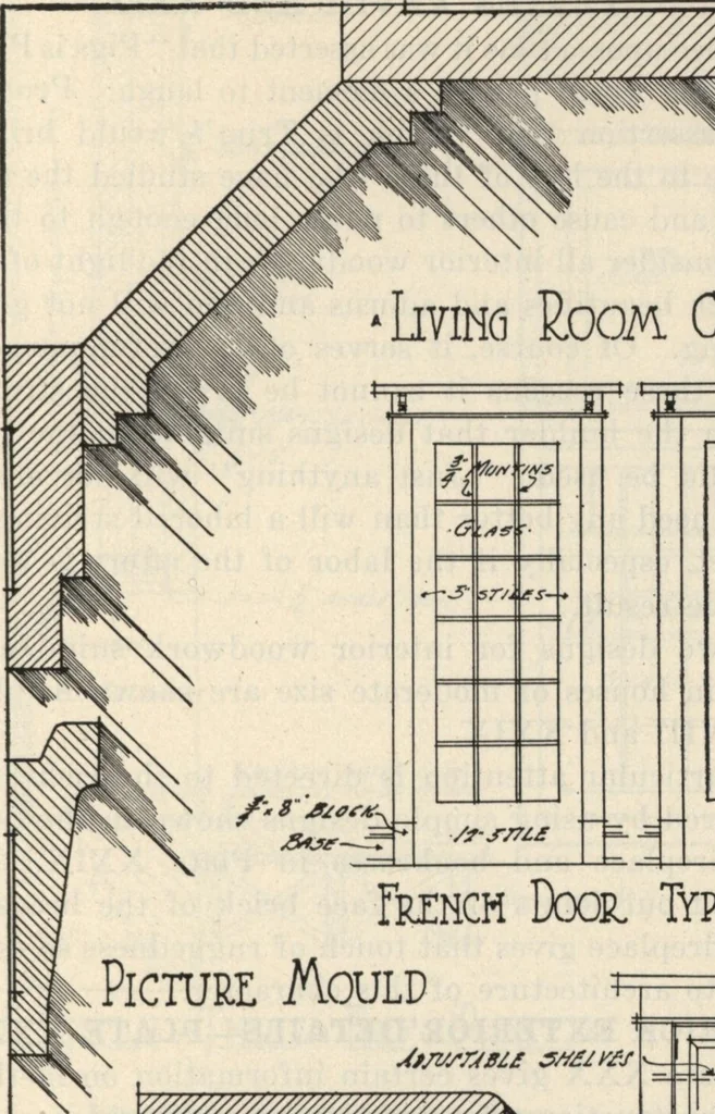 An illustration from How to read plans and take off bills of materials., 1917, leaf 158