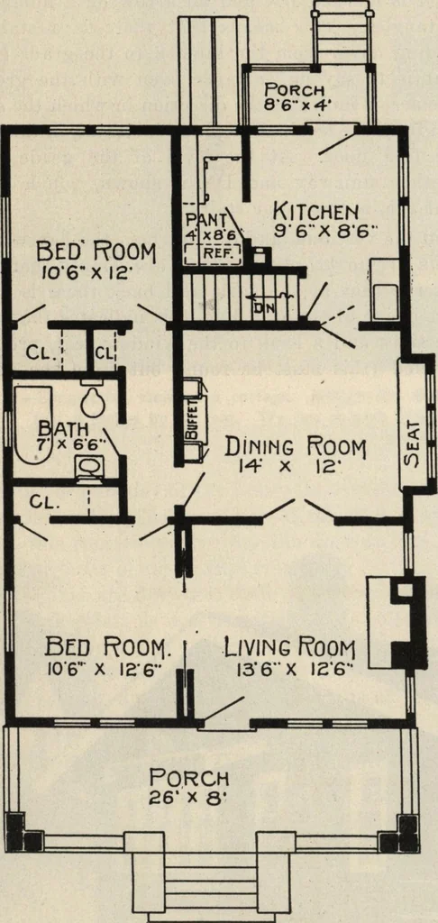 An illustration from How to read plans and take off bills of materials., 1917, leaf 17