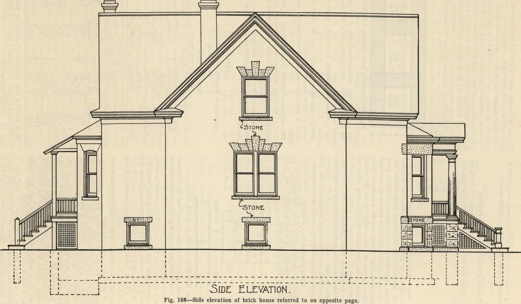 An illustration from How to read plans and take off bills of materials., 1917, leaf 201