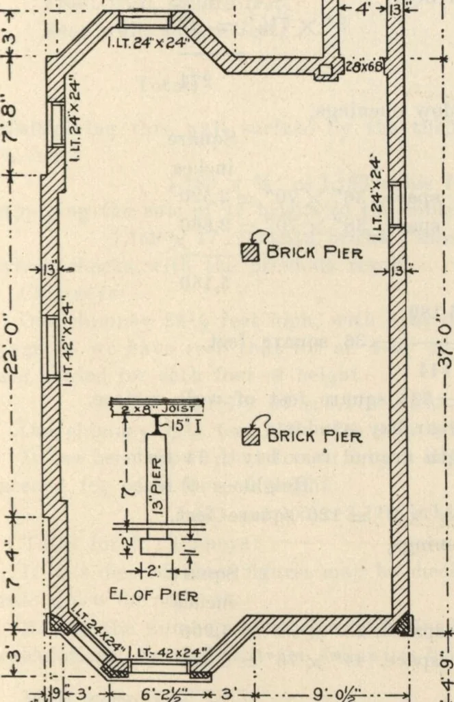 An illustration from How to read plans and take off bills of materials., 1917, leaf 204