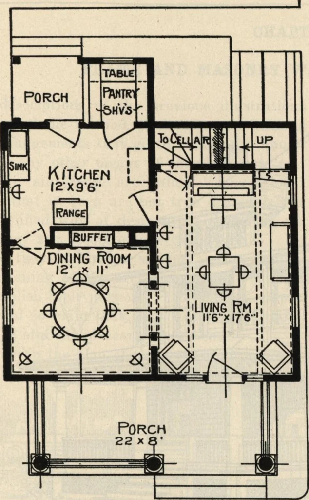 An illustration from How to read plans and take off bills of materials., 1917, leaf 22