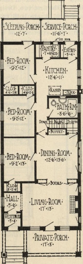 An illustration from How to read plans and take off bills of materials., 1917, leaf 229