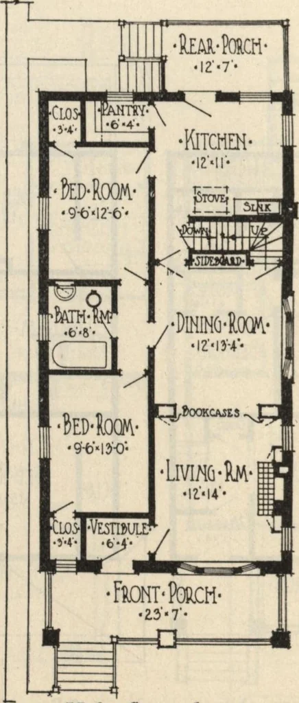 An illustration from How to read plans and take off bills of materials., 1917, leaf 229