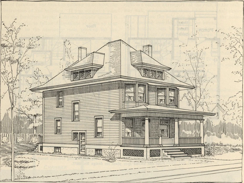 An illustration from How to read plans and take off bills of materials., 1917, leaf 23