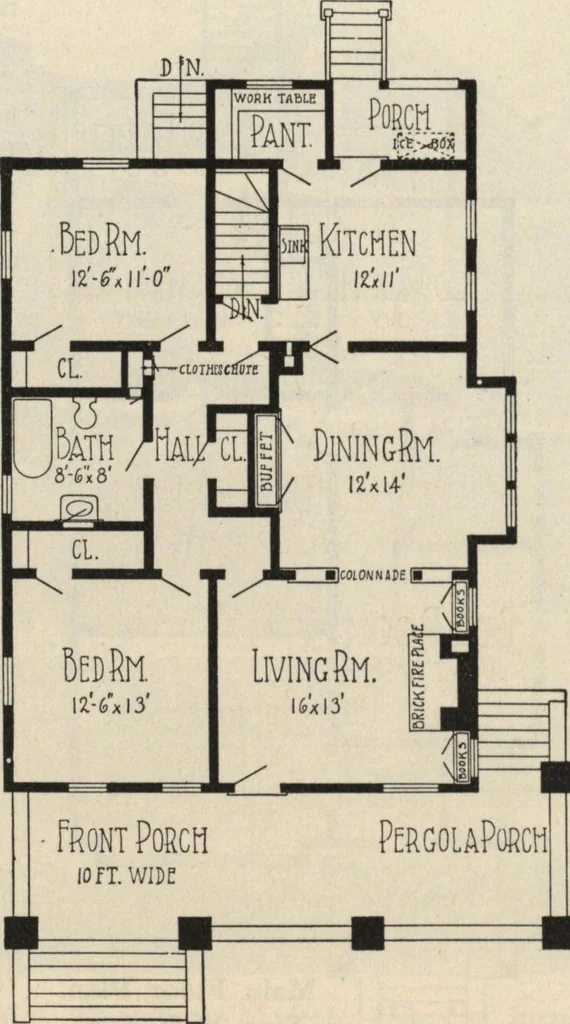 An illustration from How to read plans and take off bills of materials., 1917, leaf 233