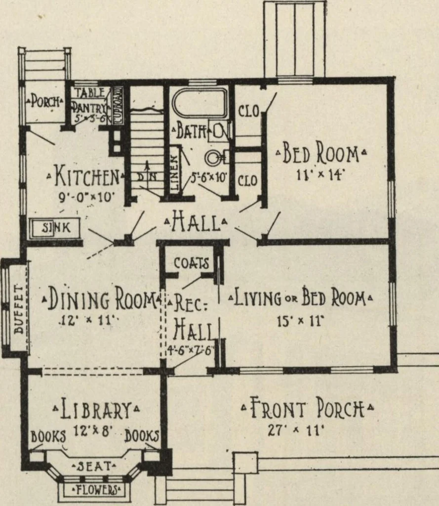 An illustration from How to read plans and take off bills of materials., 1917, leaf 234
