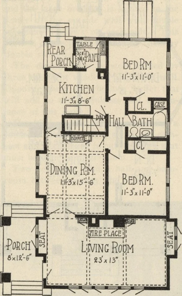 An illustration from How to read plans and take off bills of materials., 1917, leaf 236