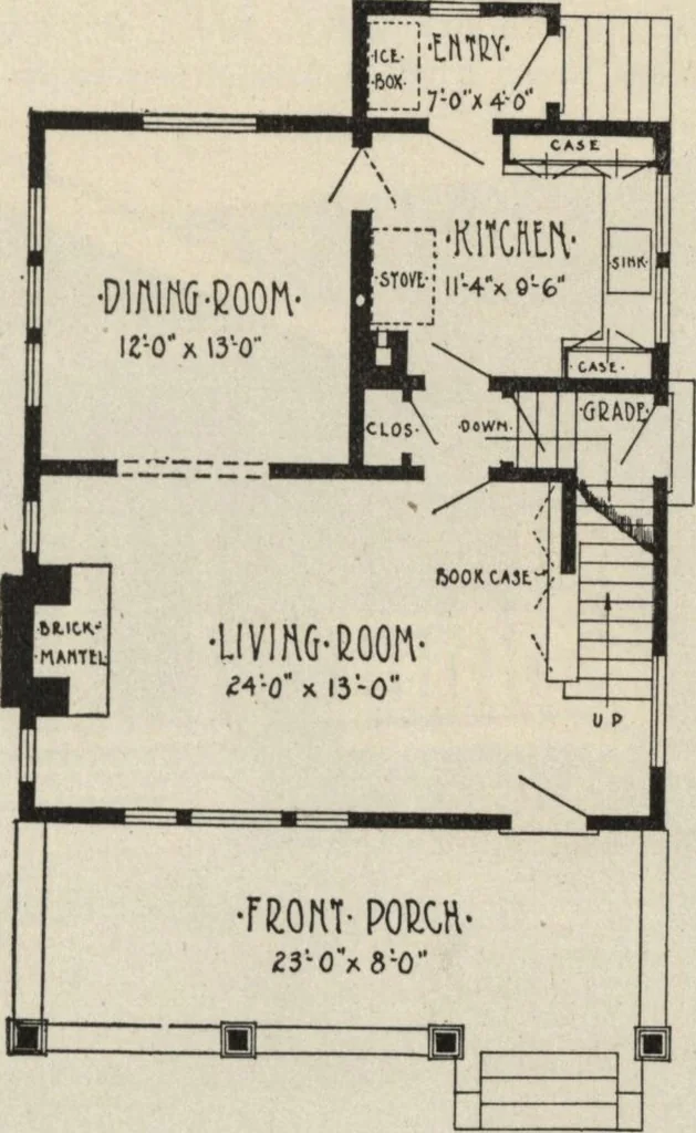 An illustration from How to read plans and take off bills of materials., 1917, leaf 242