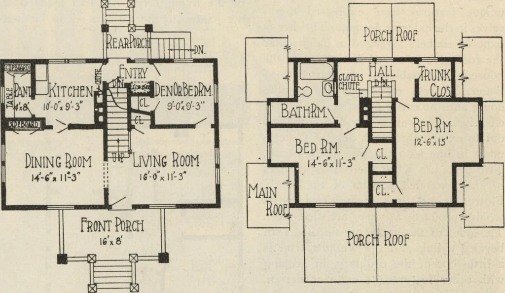 An illustration from How to read plans and take off bills of materials., 1917, leaf 244