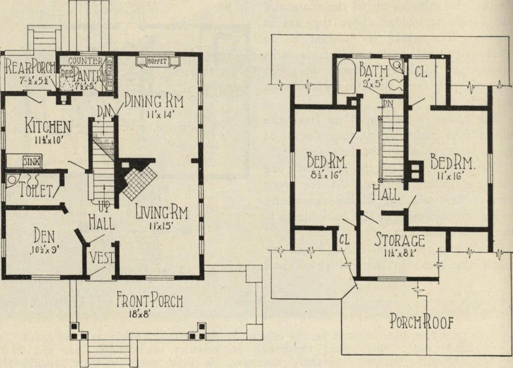 An illustration from How to read plans and take off bills of materials., 1917, leaf 245