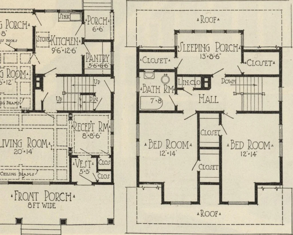 An illustration from How to read plans and take off bills of materials., 1917, leaf 247