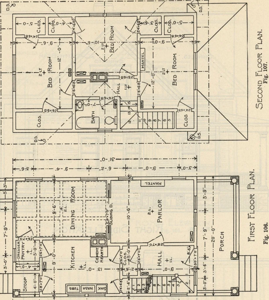 An illustration from How to read plans and take off bills of materials., 1917, leaf 39