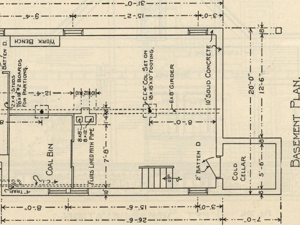 An illustration from How to read plans and take off bills of materials., 1917, leaf 39